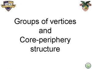 Groups of vertices and Coreperiphery structure By Ralucca