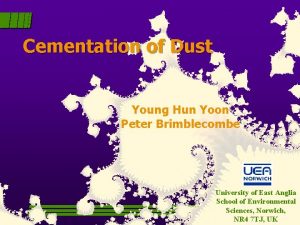 Cementation of Dust Young Hun Yoon Peter Brimblecombe