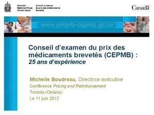 Conseil dexamen du prix des mdicaments brevets CEPMB