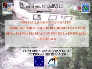 Llasat Botija M Llasat M C grupo GAMA