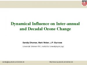Dynamical Influence on Interannual and Decadal Ozone Change