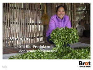 Vietnam Mit BioProdukten der Armut entkommen Seite 20
