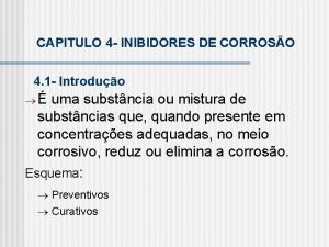 CAPITULO 4 INIBIDORES DE CORROSO 4 1 Introduo