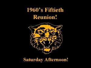 1960s Fiftieth Reunion Saturday Afternoon Ken Gulley Clark