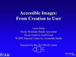 Accessible Images From Creation to User Lucia Hasty