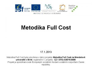 Metodika Full Cost 17 1 2013 Metodika Full