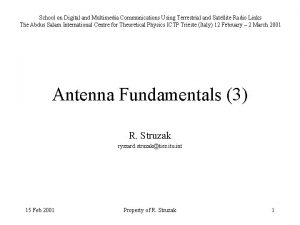 School on Digital and Multimedia Communications Using Terrestrial