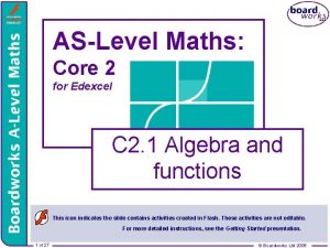 ASLevel Maths Core 2 for Edexcel C 2