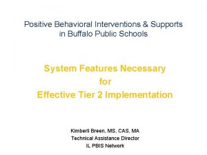 Positive Behavioral Interventions Supports in Buffalo Public Schools
