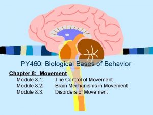 PY 460 Biological Bases of Behavior Chapter 8