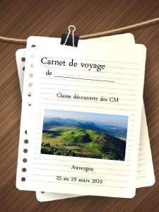 Carnet de voyage de Classe dcouverte de s