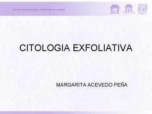 CITOLOGIA EXFOLIATIVA MARGARITA ACEVEDO PEA RESEA HISTORICA CITOLOGIA