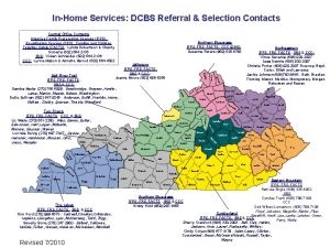 InHome Services DCBS Referral Selection Contacts Central Office