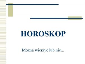 HOROSKOP Mona wierzy lub nie BARAN Ludzie spod