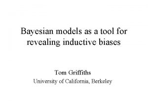 Bayesian models as a tool for revealing inductive