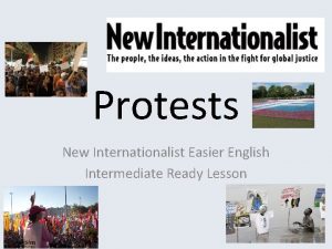 Protests New Internationalist Easier English Intermediate Ready Lesson