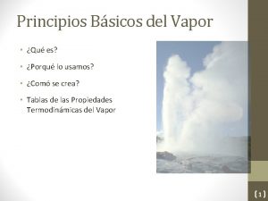 Principios Bsicos del Vapor Qu es Porqu lo