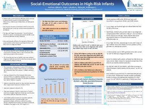 SocialEmotional Outcomes in HighRisk Infants Authors Mittal S