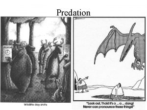 Predation Predation Predation Predation may affect the outcome
