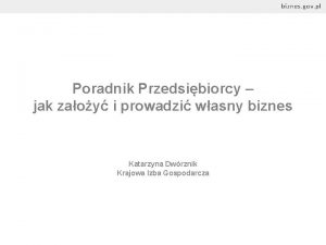 Poradnik Przedsibiorcy jak zaoy i prowadzi wasny biznes