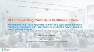 SEO Copywriting lArte della Scrittura sul Web Content