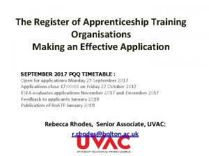The Register of Apprenticeship Training Organisations Making an
