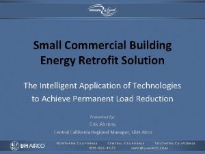 Small Commercial Building Energy Retrofit Solution The Intelligent