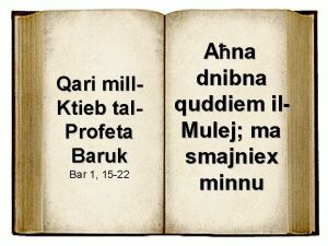 Qari mill Ktieb tal Profeta Baruk Bar 1