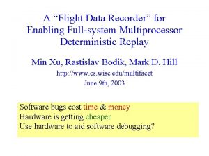 A Flight Data Recorder for Enabling Fullsystem Multiprocessor