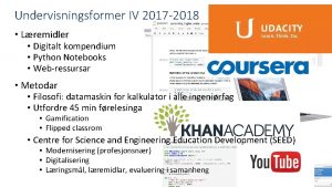 Undervisningsformer IV 2017 2018 Lremidler Digitalt kompendium Python