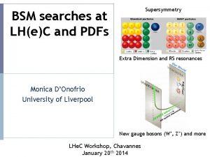 Supersymmetry BSM searches at LHeC and PDFs Extra