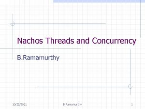 Nachos Threads and Concurrency B Ramamurthy 10222021 B