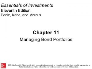 Essentials of Investments Eleventh Edition Bodie Kane and