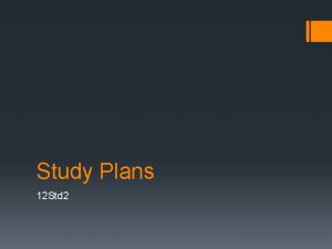 Study Plans 12 Std 2 Study Plans In