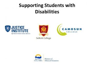 Supporting Students with Disabilities Introduction Supporting Inclusive and