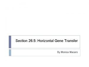 Section 26 5 Horizontal Gene Transfer By Monica