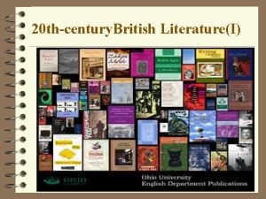 20 thcentury British LiteratureI Social background World War