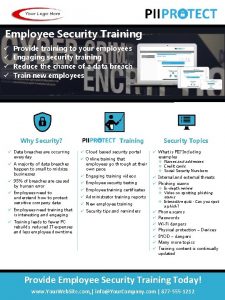 Employee Security Training Provide training to your employees