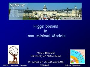 Higgs bosons in nonminimal Models Nancy Marinelli University