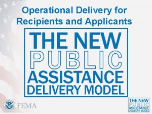 Operational Delivery for Recipients and Applicants Unit 1