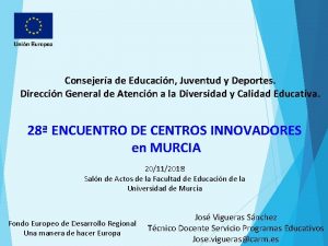 Consejera de Educacin Juventud y Deportes Direccin General