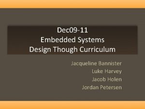 Dec 09 11 Embedded Systems Design Though Curriculum