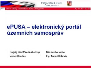 ISSS 2003 e PUSA elektronick portl zemnch samosprv