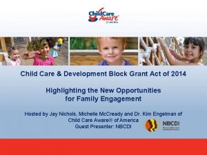 Child Care Development Block Grant Act of 2014