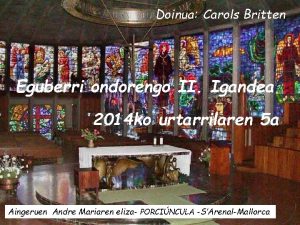 Doinua Carols Britten Eguberri ondorengo II Igandea 2014