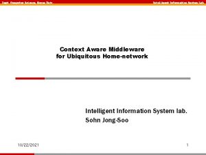 Dept Computer Science Korea Univ Intelligent Information System