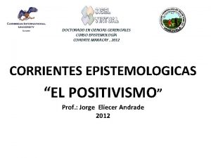 DOCTORADO EN CIENCIAS GERENCIALES CURSO EPISTEMOLOGA COHORTE MARACAY