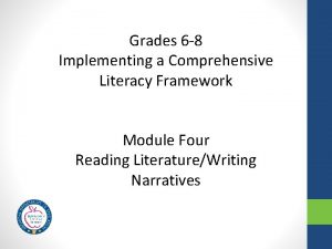 Grades 6 8 Implementing a Comprehensive Literacy Framework