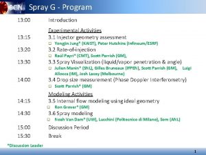 ECN Spray G Program 13 00 Introduction 13