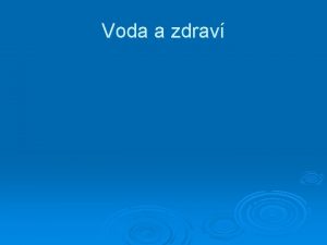 Voda a zdrav Voda a zdrav Zkon 2582000